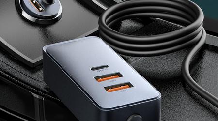 Baseus Autoladegerät mit Extender, 4 Anschlüssen und 120W Leistung für $20