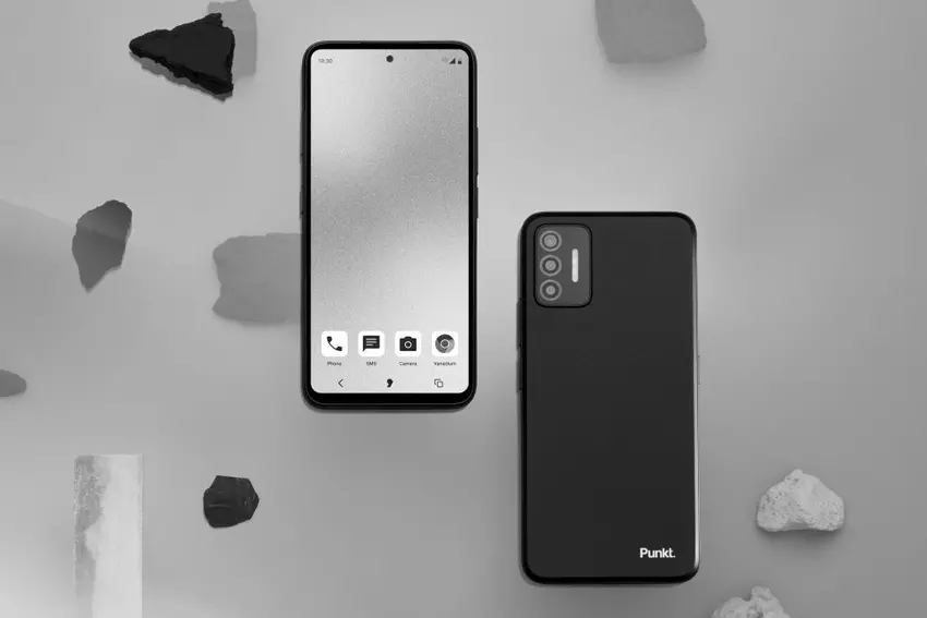 Punkt. MC02 ist ein Schweizer Smartphone mit Dimensity 900, ApostrophyOS, integriertem VPN und sicheren Apps, aber ohne Google-Dienste, zum Preis von 699 Euro