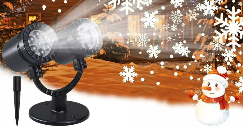 Weihnachten Schneeflocke LED-Lichtprojektor CHICLEW