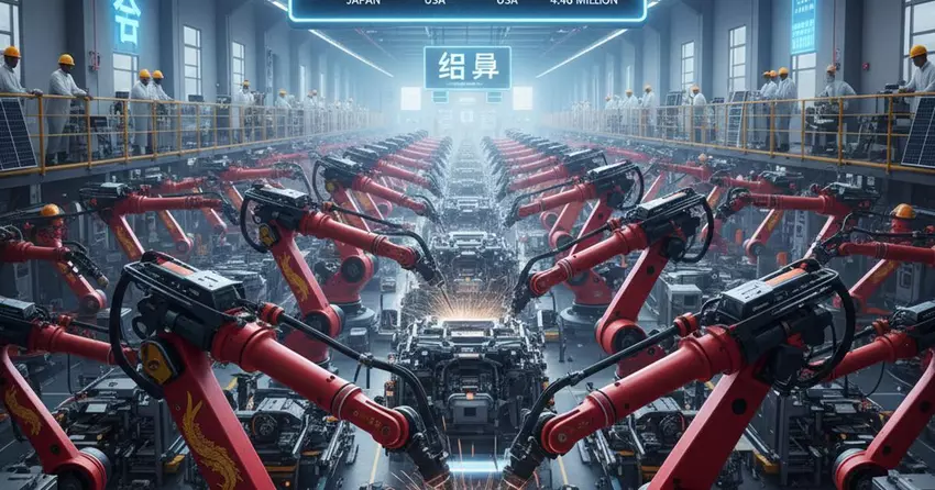 Im Jahr 2024 installierte China mehr industrielle Roboter als der Rest der Welt insgesamt