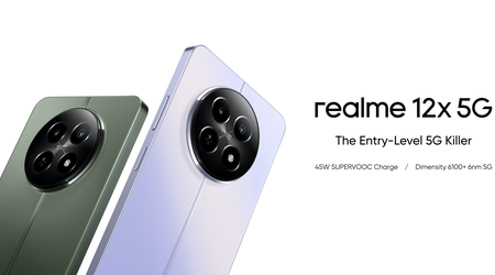 Das realme 12x 5G mit 120Hz LCD, Dimensity 6100+ Chip, IP54 Schutz und 45W Ladeleistung hat sein Debüt außerhalb Chinas gegeben