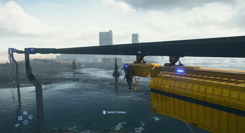 Szene mit einer Einschienenbahn in Death Stranding 2