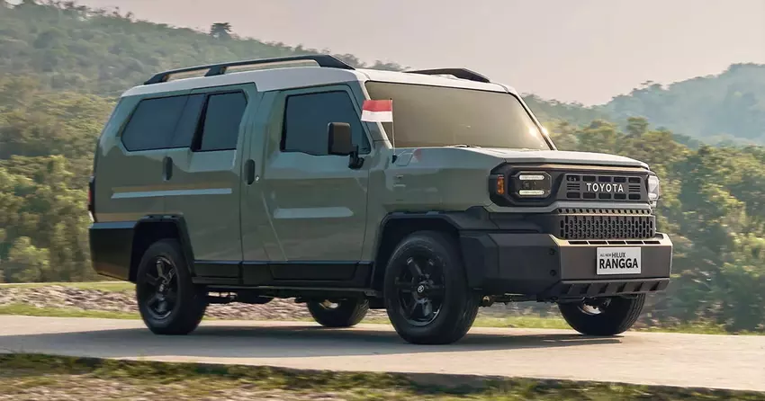Der Toyota Hilux Champ wurde zu einem siebensitzigen SUV umgebaut