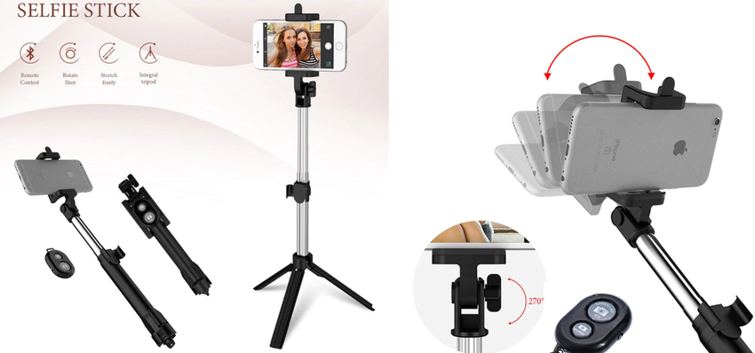 Selfie-Stick mit Knopf