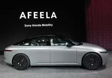 Sony zeigte einen Prototyp des Afeela-Autos, ...