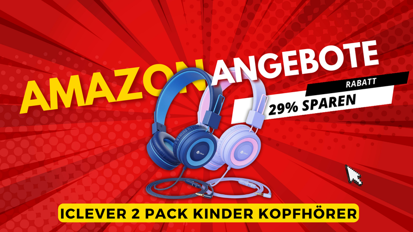 iClever Kinder Kopfhörer 2er-Pack – Sparen Sie 8€!