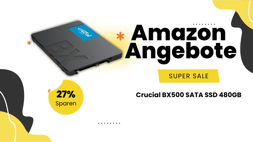 Crucial BX500 480GB SSD – Sparen Sie jetzt 13€!