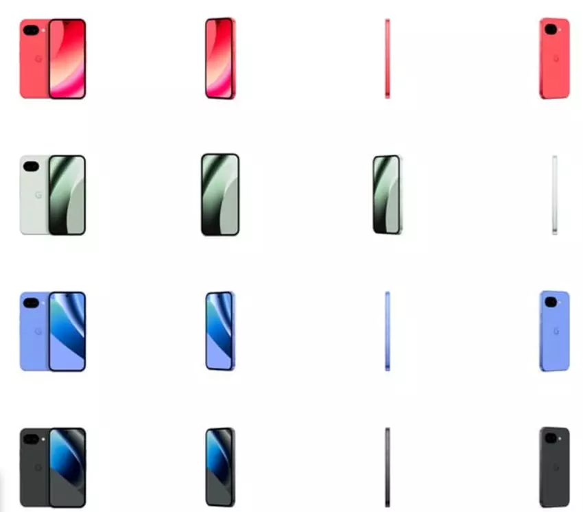 Farboptionen für Google Pixel 10a