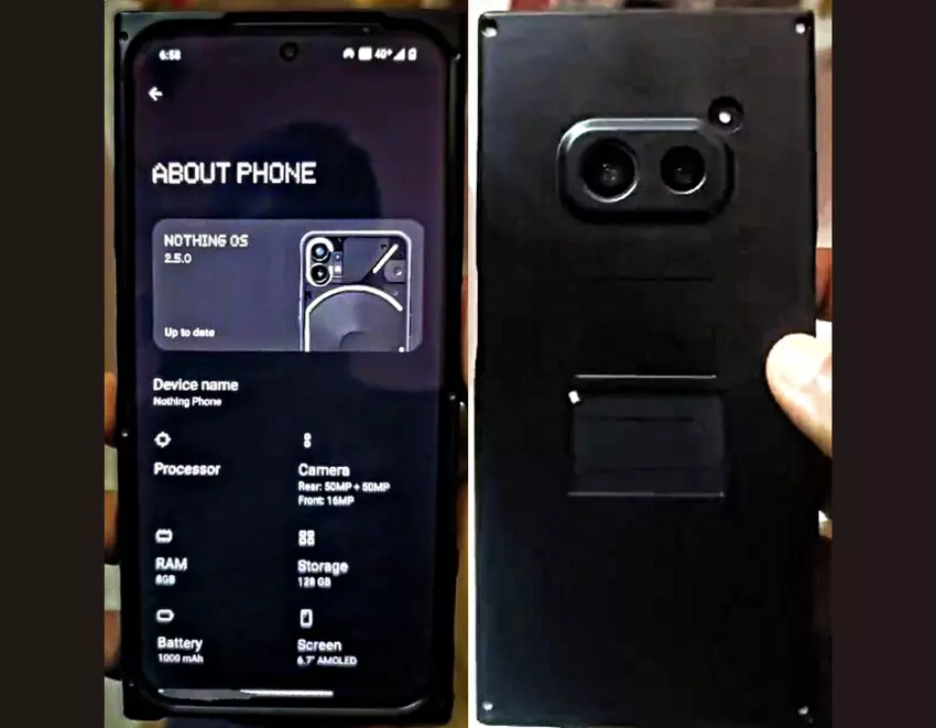 Ein Prototyp des Nothing Phone (2a) mit Dual-Kamera und AMOLED-Display ist auf Fotos aufgetaucht