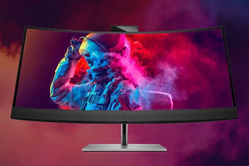 HP hat einen gebogenen 34-Zoll-Monitor mit einer 5-MP-Pop-up-Kamera und Unterstützung für Power Delivery bis zu 100 W vorgestellt