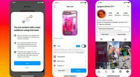 Instagram führt "Testreels" ein, die von den Followern nicht gesehen werden können