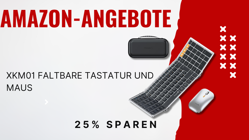 XKM01 Faltbare Tastatur und Maus Set – Sparen Sie jetzt 20€!