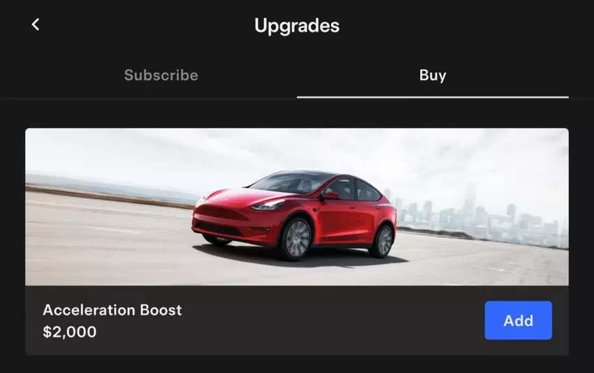 Beschleunigungsschub für Tesla Model Y Juniper.
