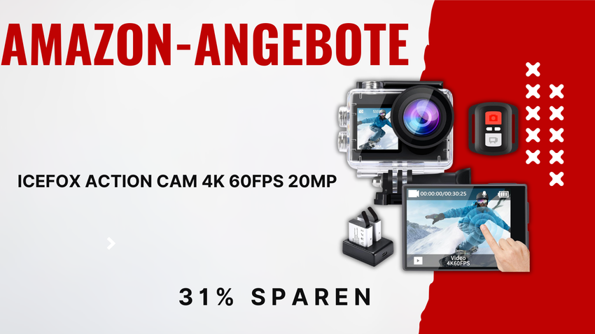 icefox Action Cam 4K 60fps – Fantastische 31% Preissenkung!