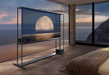 Der transparente OLED-Fernseher von LG ist ...