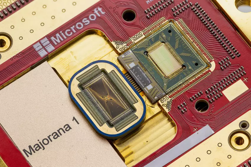 Majorana-1-Chip für Quantencomputer. Quelle: Microsoft