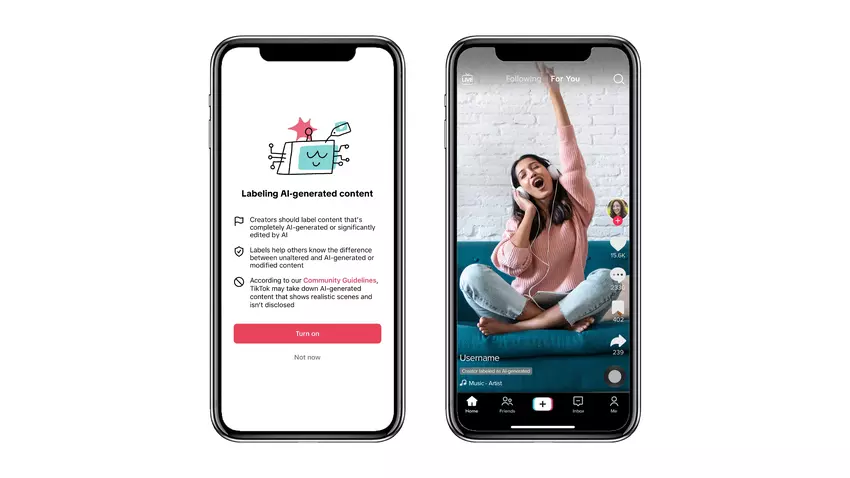 TikTok hat neue Tools zur Kennzeichnung von mit künstlicher Intelligenz erstellten Videoinhalten eingeführt