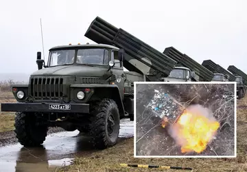 DJI Mavic zerstört russischen BM-21 Grad ...