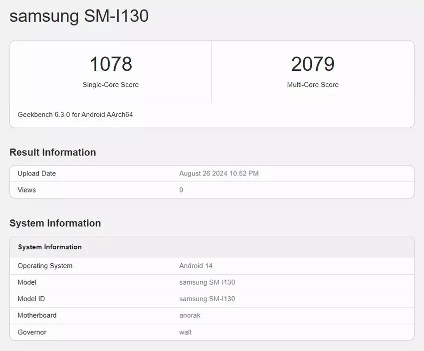 Project Moohan headset test results on Geekbench