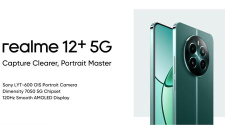 realme 12+: 120Hz AMOLED-Display, Dimensity 7050 Chip, 50 MP Kamera mit OIS und ein Preis von $267