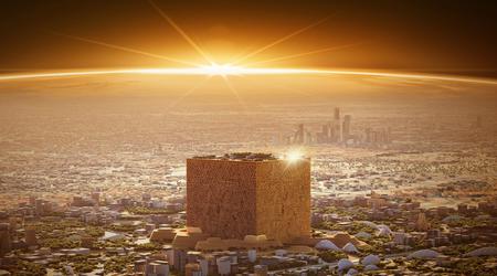Saudi-Arabien wird einen würfelförmigen Mukaab-Wolkenkratzer mit einer Höhe von 400 Metern und einer Fläche wie 20 Empire State Buildings bauen
