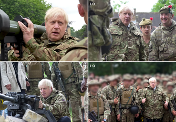 Boris Johnson trainierte mit ukrainischen Soldaten ...