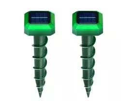 Muyfguo 2er-Pack Solar-Energie-Ultraschall-Wühlmausabwehr