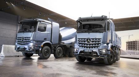 Mercedes-Benz hat den Elektro-Lkw eArocs 400 vorgestellt - einen Betonmischer und -kipper mit null Emissionen