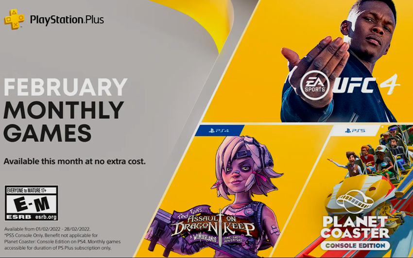 PlayStation Plus-Abonnement im Februar: UFC4, Borderlands-Spin-off und Parkbausimulation
