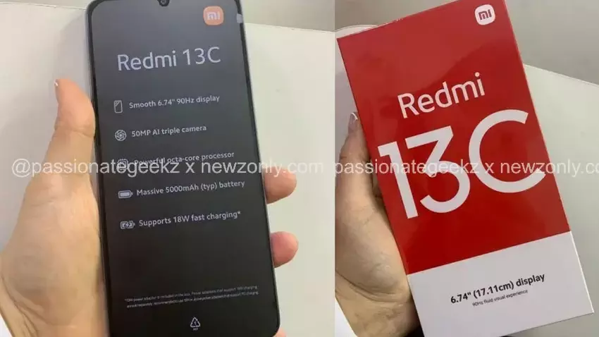 Redmi 13C 4G in grüner Farbe, mit Triple-Kamera und 6,71-Zoll-Display ist auf Fotos aufgetaucht
