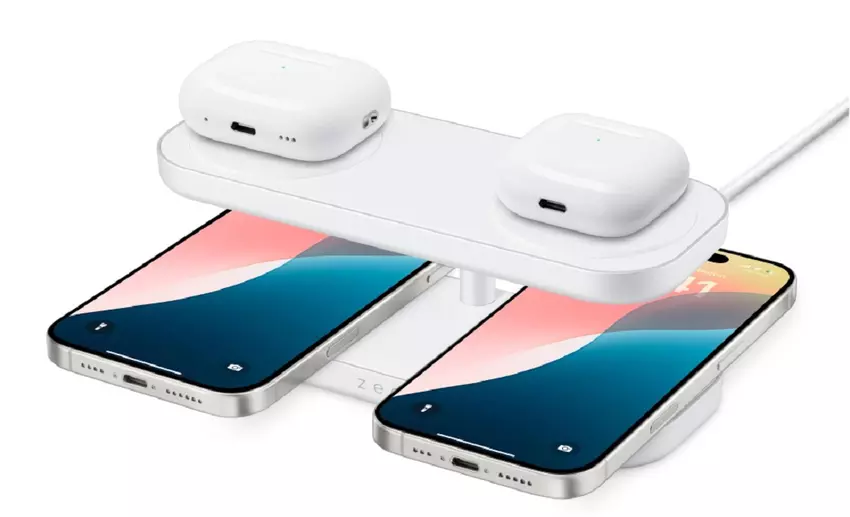 Apple hat den Quattro Wireless Charger Pro 4 auf den Markt gebracht, eine Docking-Station zum kabellosen Aufladen von vier Geräten gleichzeitig