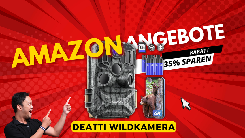 DEATTI 4K-Wildkamera mit App – Jetzt 31€ sparen!