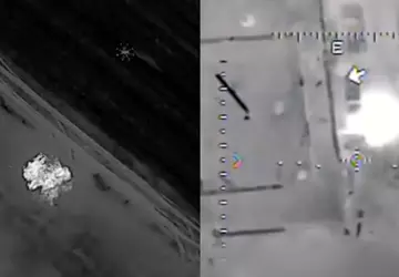 Die ukrainischen Streitkräfte zeigten, wie sie ...