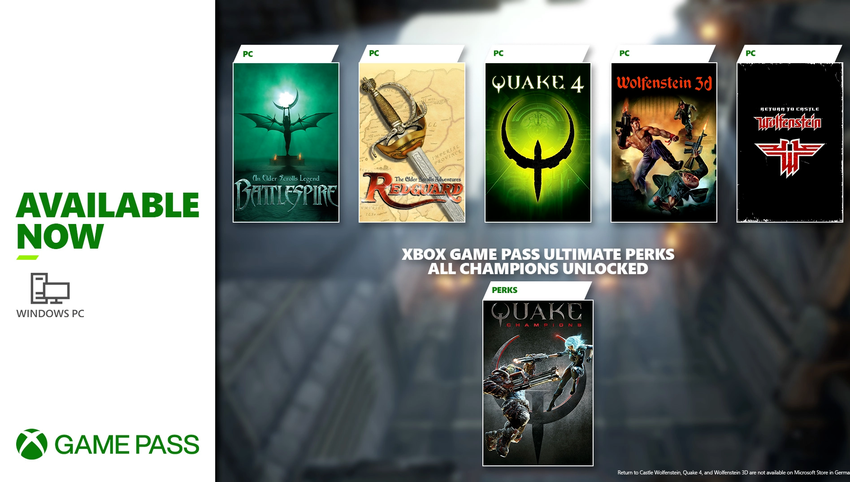 Die Klassiker Quake 4 und Wolfenstein im Game Pass Katalog auf PC