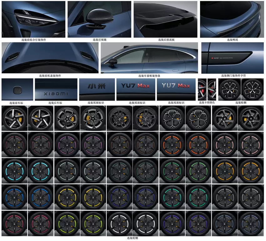 Xiaomi YU7 Design-Merkmale. Illustration: Digital Chat Station / Weibo