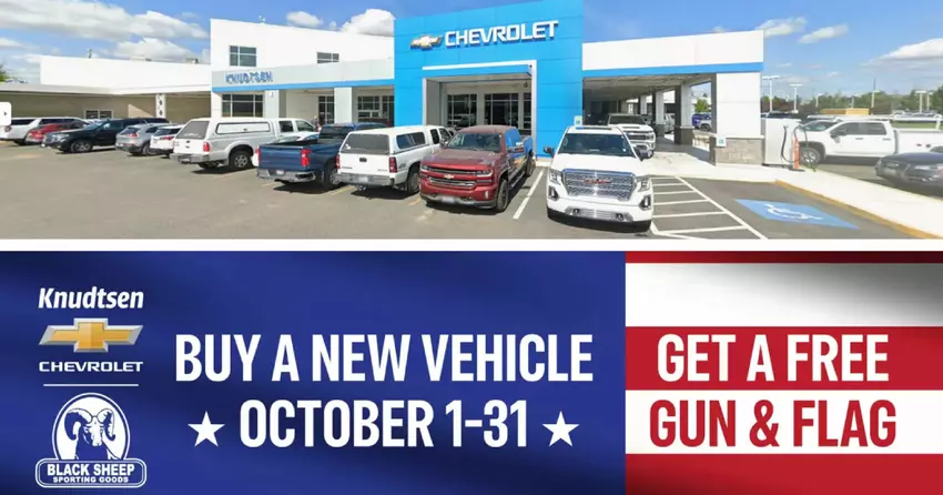 Chevrolet-Händler verschenkt Gewehre und amerikanische Flaggen als Boni für Autokäufe