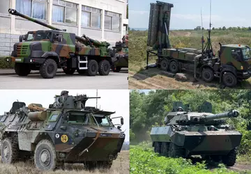 Caesar-Artilleriesysteme, SAMP/T SAMs, AMX10 RC-Radpanzer und ...