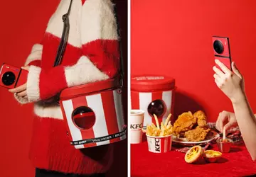 KFC-Smartphone in einem Eimer für Flügel: ...