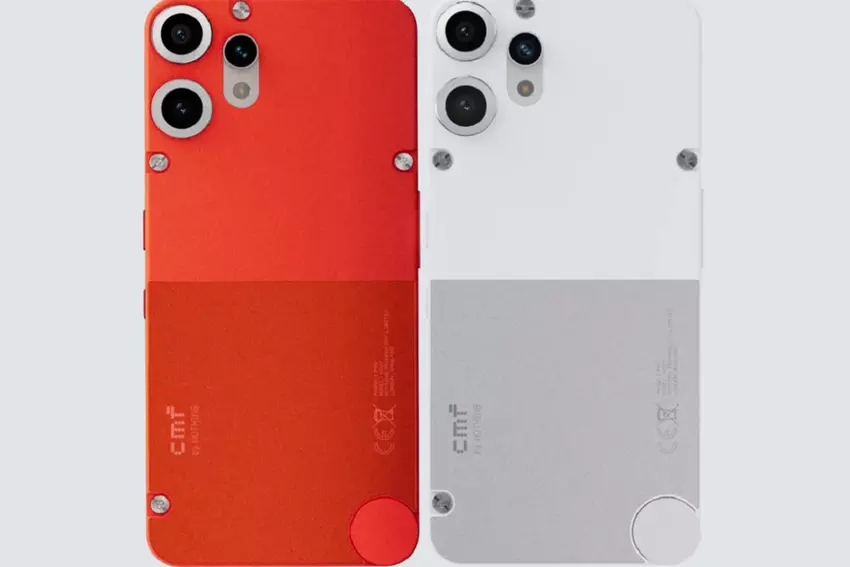 CMF Phone 2 Pro Rückseite in voller Größe gezeigt: das Smartphone wird ein modulares Design erhalten