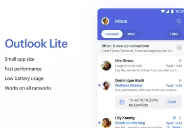 Microsoft Outlook Lite ist in einigen ...