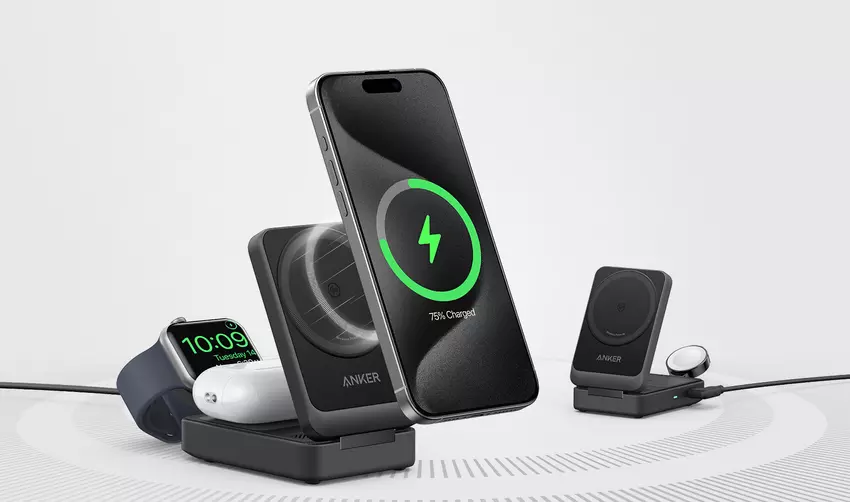Anker hat die MagGo Wireless Charging Station mit Qi2-Unterstützung und der Möglichkeit, drei Geräte gleichzeitig zu laden, vorgestellt