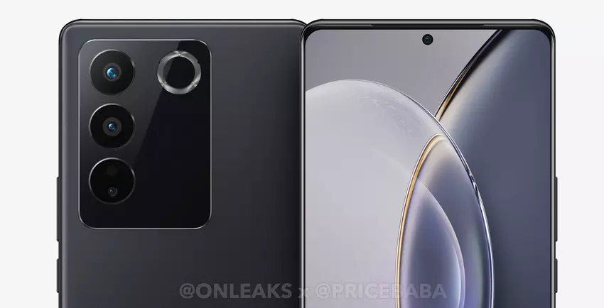 OnLeaks zeigte, wie das vivo V16 Pro mit einem 120Hz OLED-Bildschirm, MediaTek Dimensity 8200 Chip und 80W Ladeleistung aussehen wird