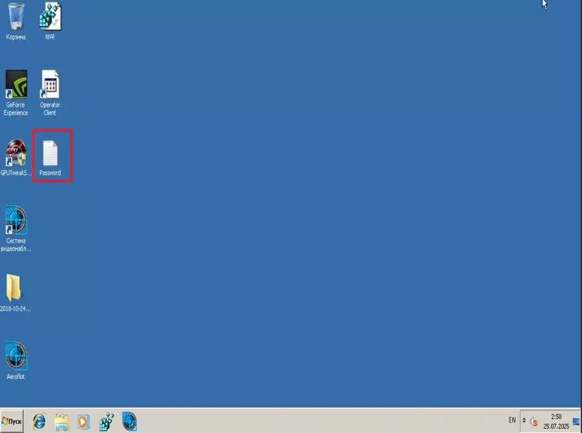 Screenshot der Datei 'Passwort' auf dem Windows-Desktop. Illustration: CyberGuerrillas of Belarus
