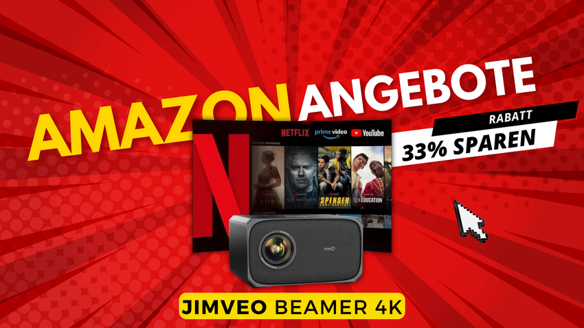 Jimveo E88 Beamer mit Netflix – Jetzt 120€ zum Black Friday sparen!