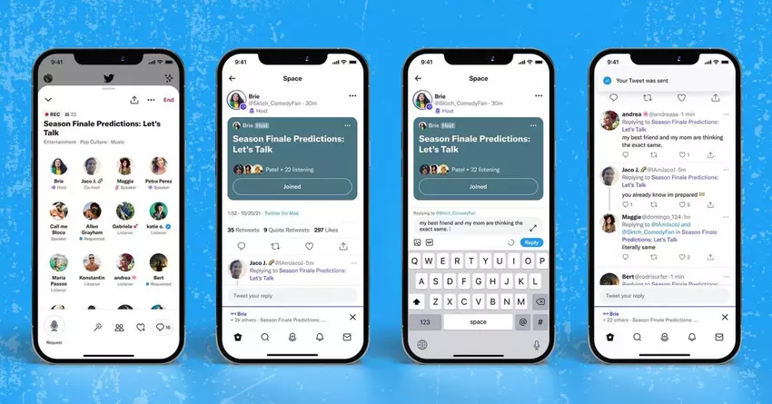 Twitter testet neue Konversations-Thread-Schaltfläche für Spaces