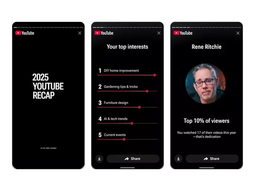 YouTube startet seinen ersten personalisierten Jahresbericht zu angesehenen Videos