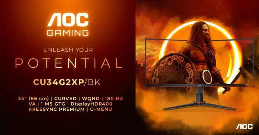 AOC Gaming CU34G2XP/BK - ein £339 WQHD-Gaming-Monitor mit 180Hz Bildwiederholfrequenz