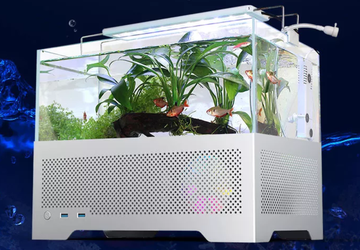 MetaFish hat ein Computergehäuse mit Fischbecken ...