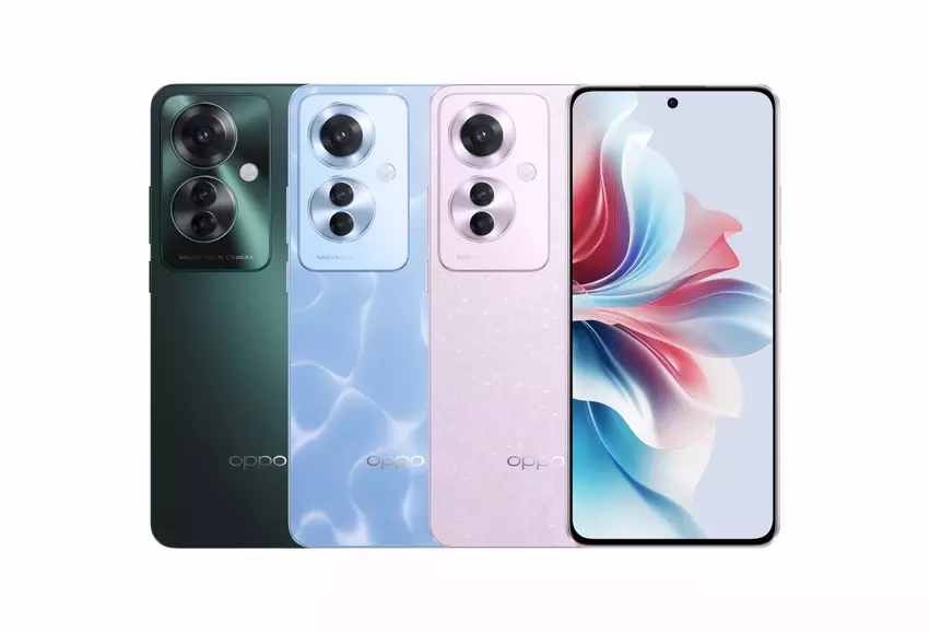 OPPO Reno 11 F: 120Hz OLED-Display, MediaTek Dimensity 7050 Chip, 64 MP Kamera und IP65 Schutz für $305