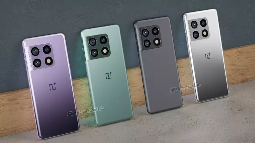 OnePlus 10 Pro zeigte Konzept-Renderings: ungewöhnliche Kamera im Stil von Galaxy S21, Hasselblad-Logo und vier Farben